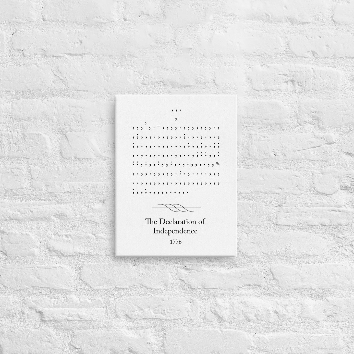 Declaration of Independence canvas print. Law office decor, and law-themed art gifts for attorneys, law students, law school graduation, and the bar exam.