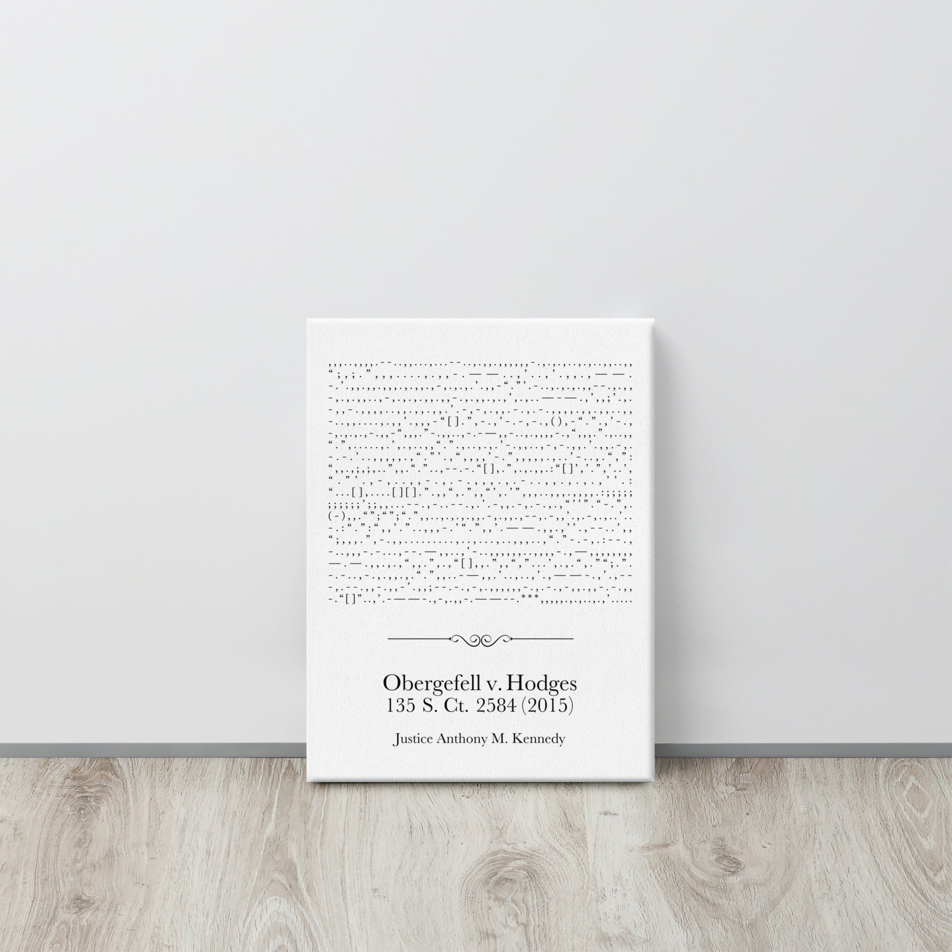 Obergefell v. Hodges canvas art print. Law office decor, and Supreme Court-themed art gifts for attorneys, law students, law school graduation, and the bar exam.