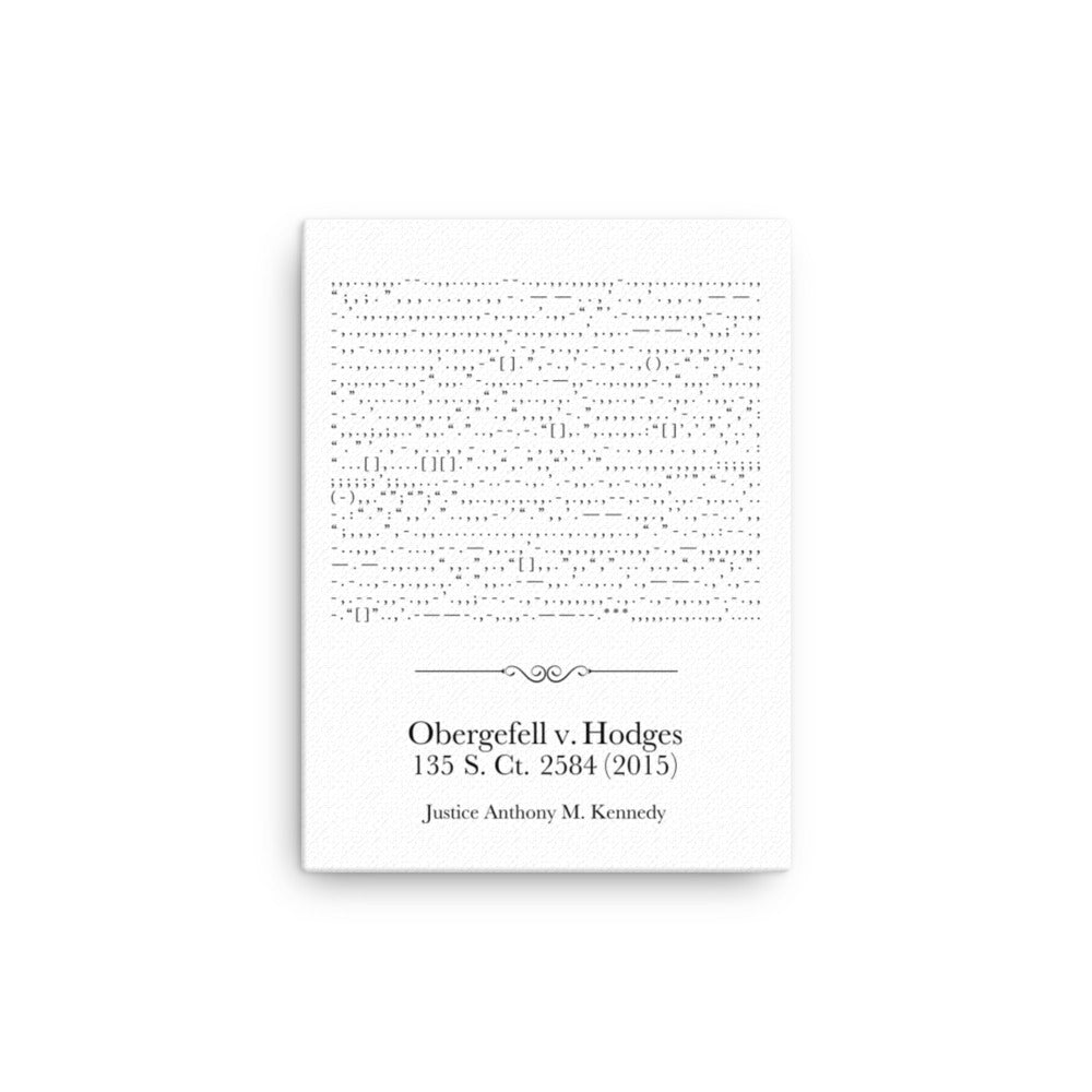 Obergefell v. Hodges canvas art print. Law office decor, and Supreme Court-themed art gifts for attorneys, law students, law school graduation, and the bar exam.