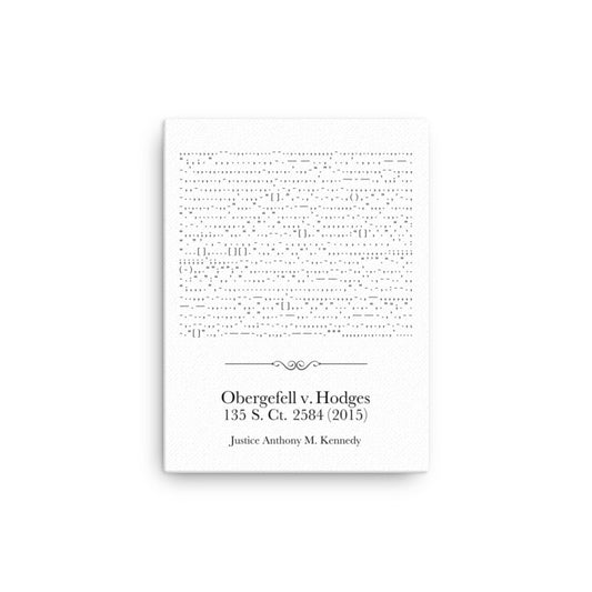 Obergefell v. Hodges canvas art print. Law office decor, and Supreme Court-themed art gifts for attorneys, law students, law school graduation, and the bar exam.