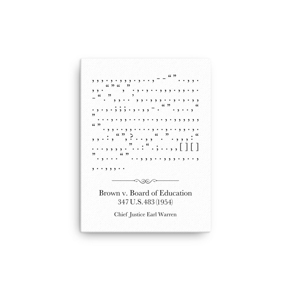 Brown v. Board of Education canvas print. Law office decor, and law-themed art gifts for attorneys, law students, law school graduation, and the bar exam.