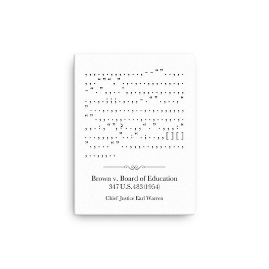 Brown v. Board of Education canvas print. Law office decor, and law-themed art gifts for attorneys, law students, law school graduation, and the bar exam.
