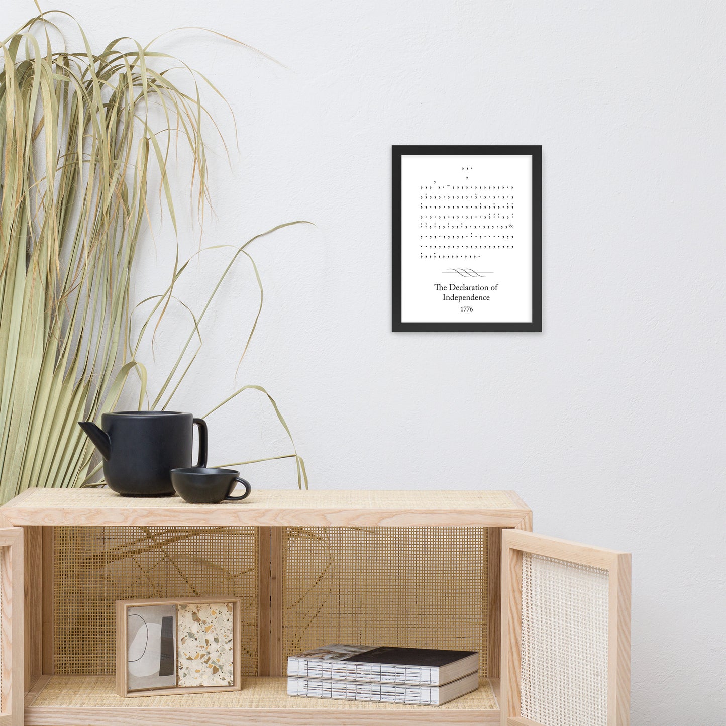 Declaration of Independence framed poster print. Law office decor, and law-themed art gifts for attorneys, law students, law school graduation, and the bar exam.