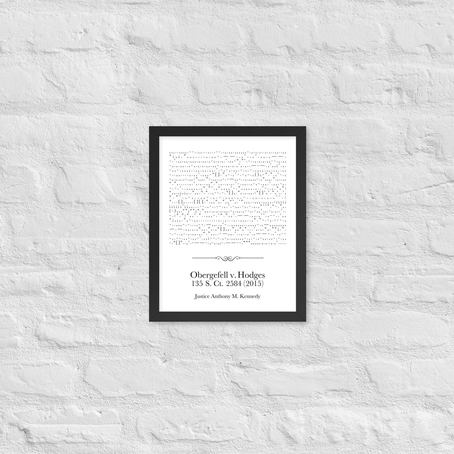 Obergefell v. Hodges framed poster print. Law office decor, and Supreme Court-themed art gifts for attorneys, law students, law school graduation, and the bar exam.