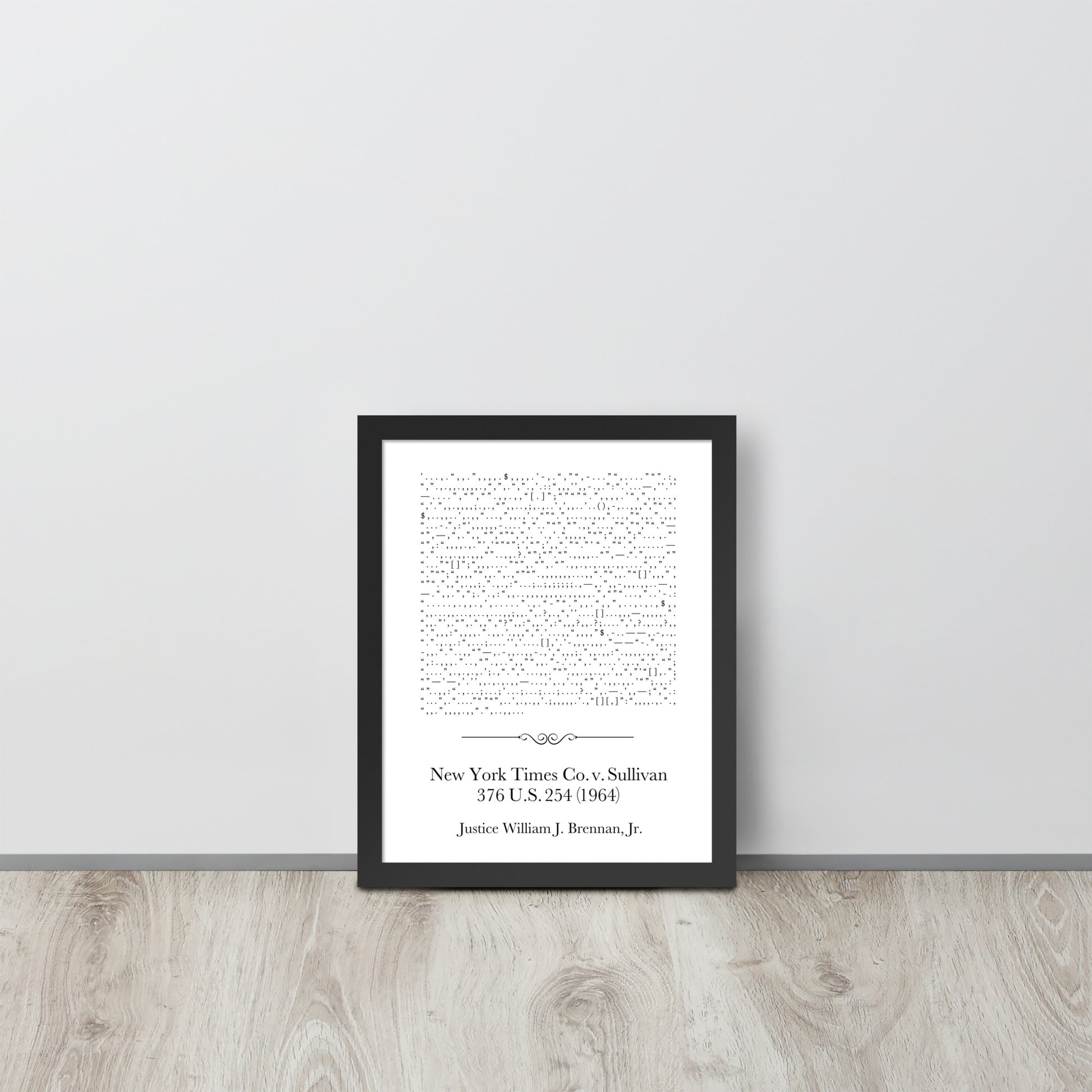 New York Times v. Sullivan framed poster print. Law office decor, and Supreme Court-themed art gifts for attorneys, law students, law school graduation, and the bar exam.