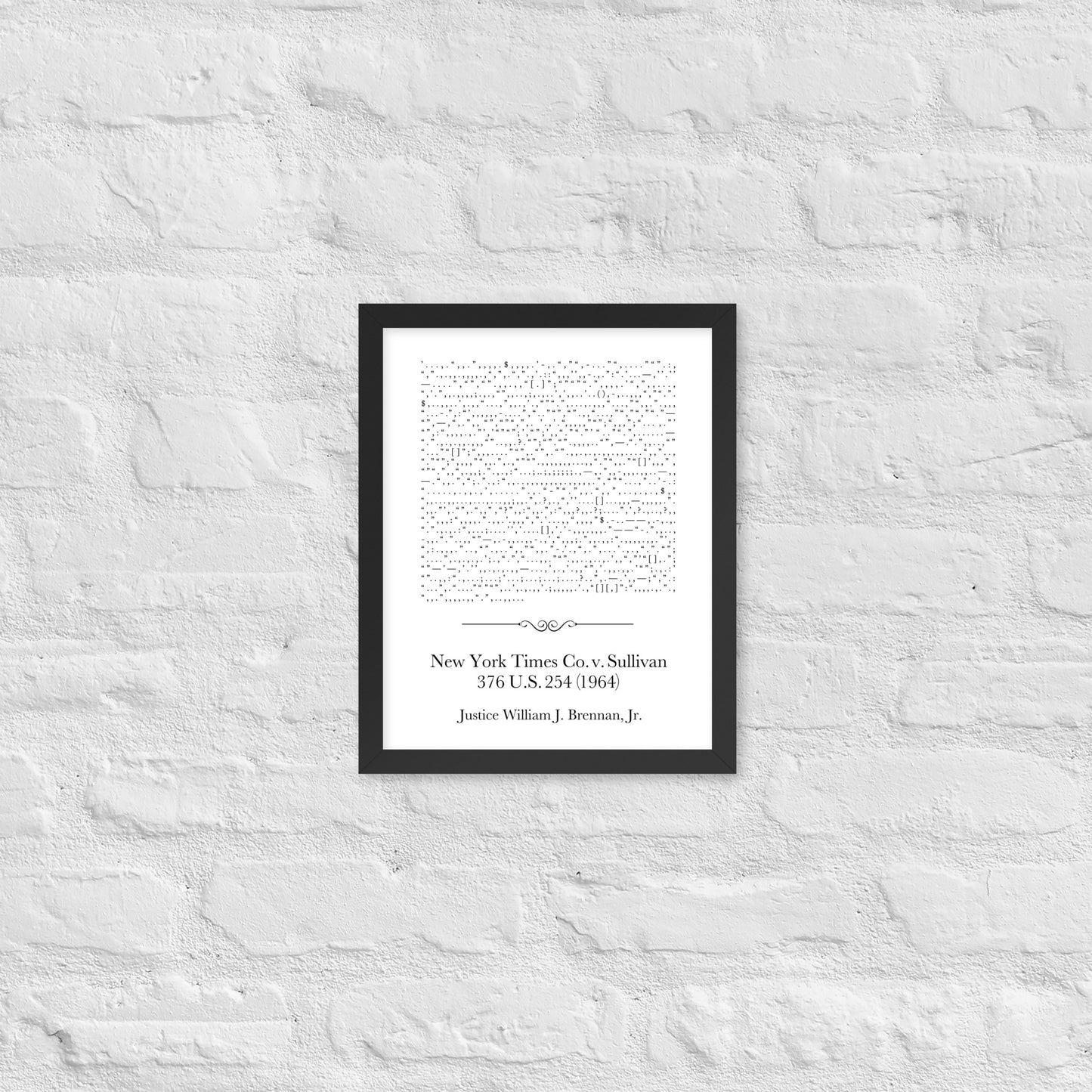 New York Times v. Sullivan framed poster print. Law office decor, and Supreme Court-themed art gifts for attorneys, law students, law school graduation, and the bar exam.