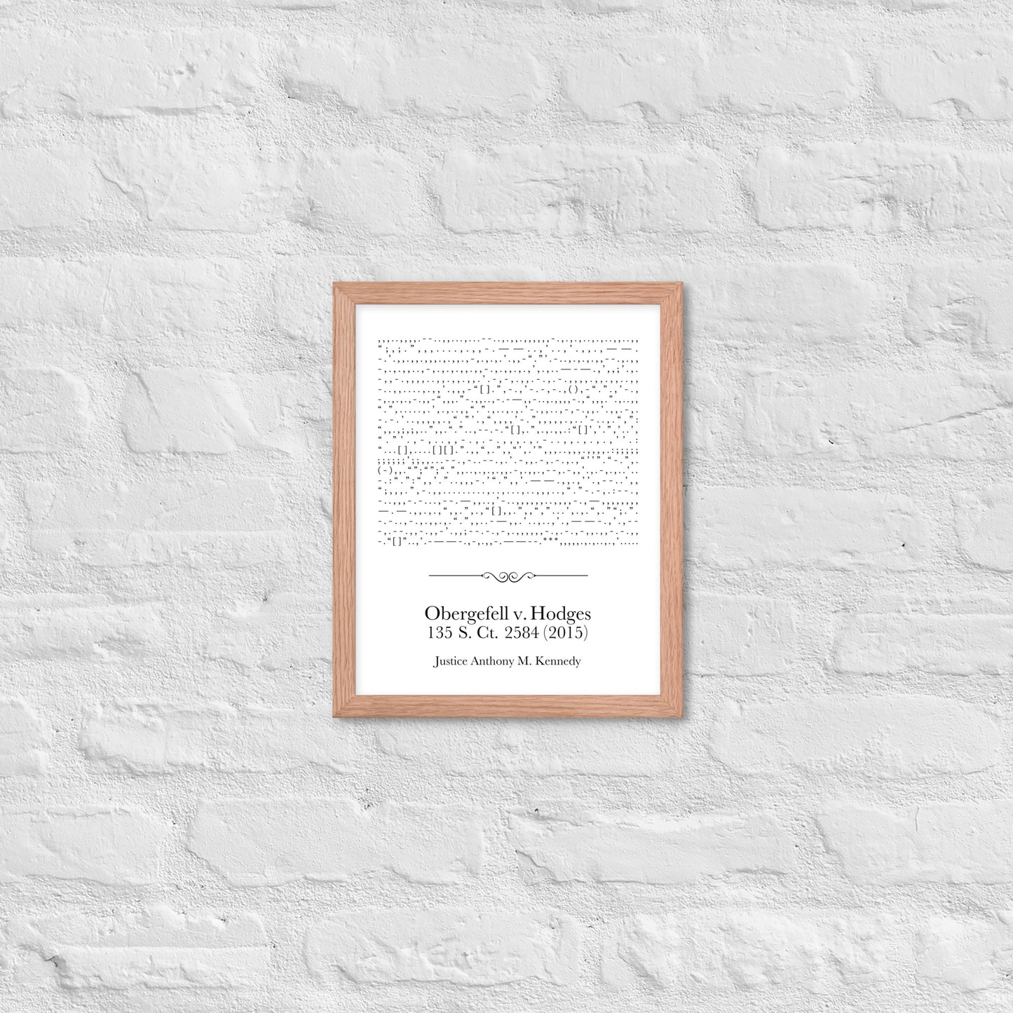 Obergefell v. Hodges framed poster print. Law office decor, and Supreme Court-themed art gifts for attorneys, law students, law school graduation, and the bar exam.