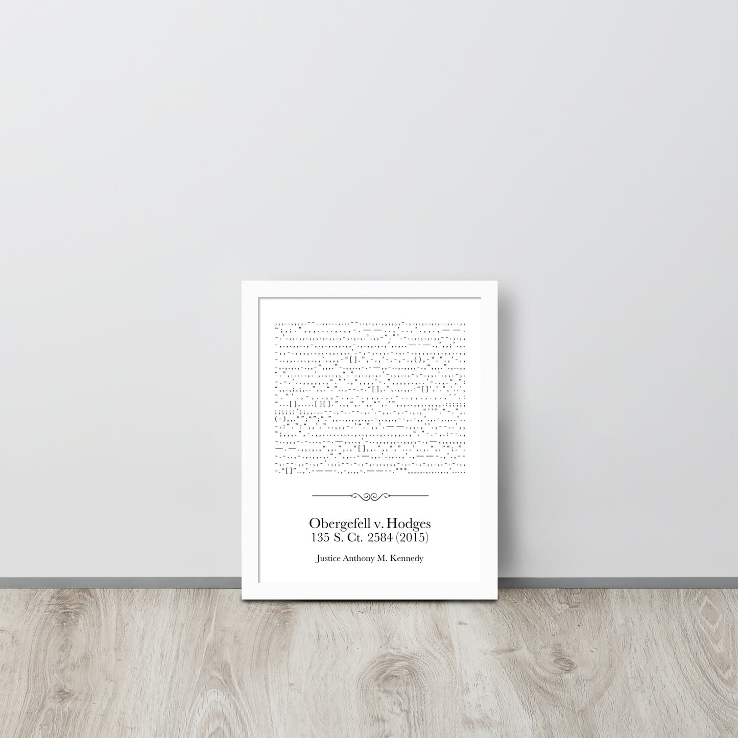 Obergefell v. Hodges framed poster print. Law office decor, and Supreme Court-themed art gifts for attorneys, law students, law school graduation, and the bar exam.