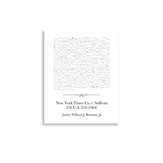 NY Times v. Sullivan - 11 x 14 Poster