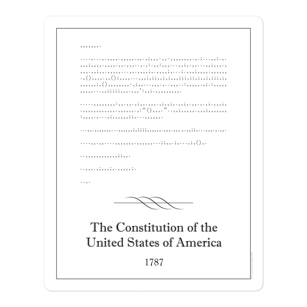 Constitution - Vinyl Sticker