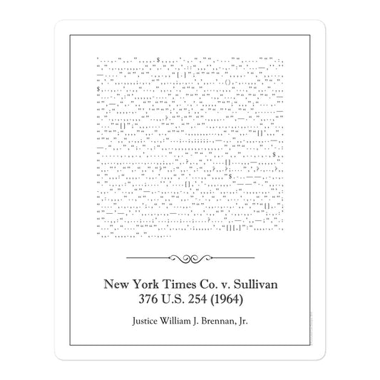 NY Times v. Sullivan  - Vinyl Sticker